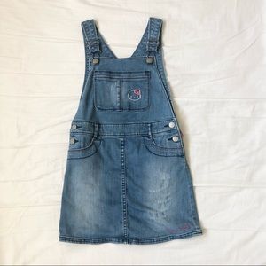 Hello Kitty x Gap Kids denim overall dress
